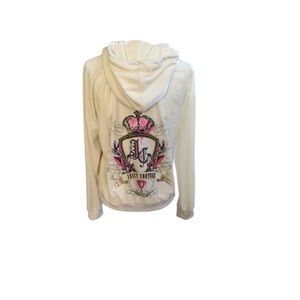 Juicy Couture white velour Hoodie New